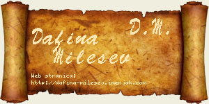 Dafina Milešev vizit kartica